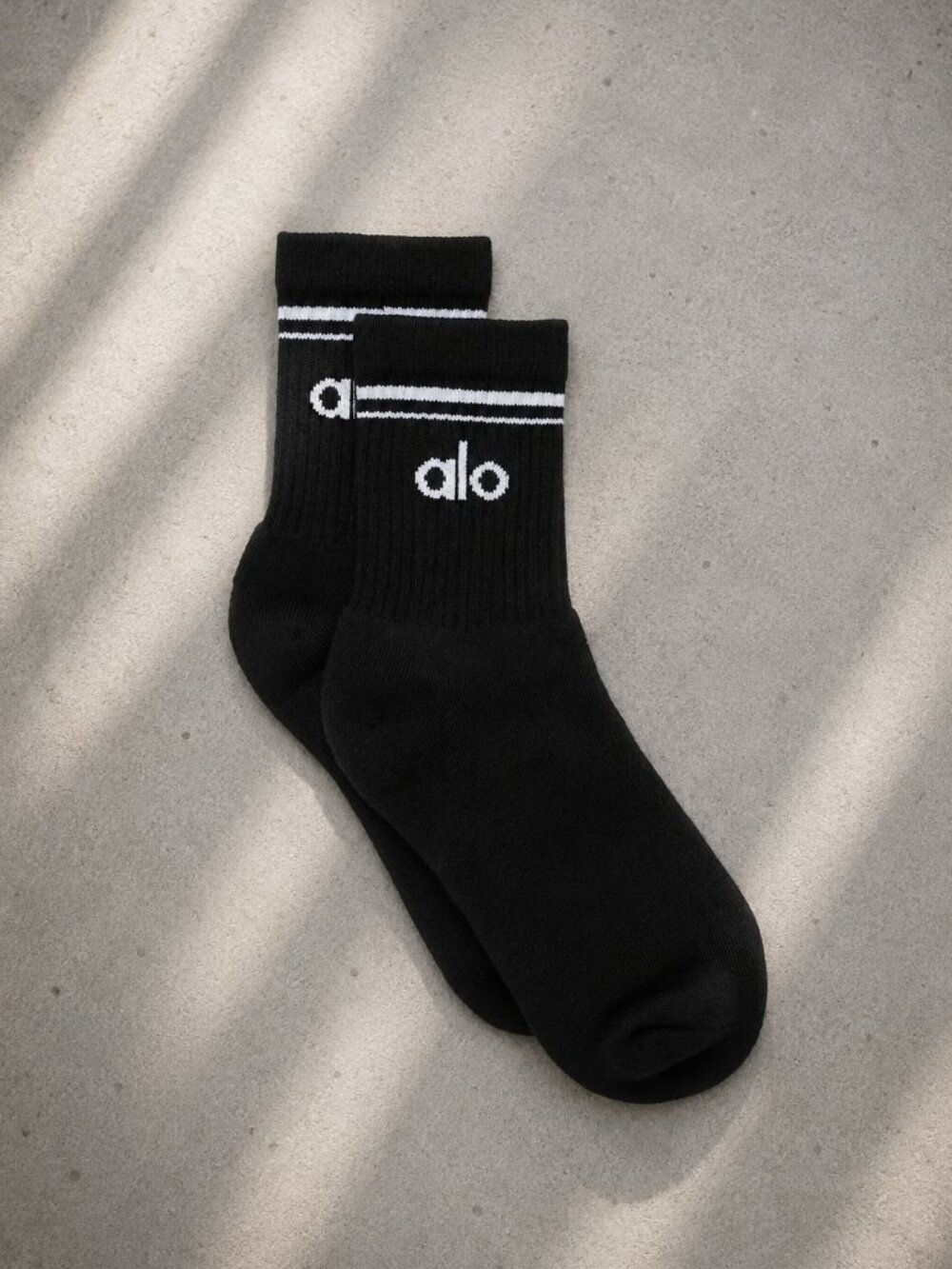 Unisex Half-Crew Throwback Sock - Classic Black - Retro Style - New